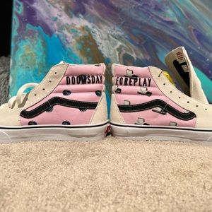 Vans Vault x Cali DeWitt limited edition pink canvas off-white suede high top